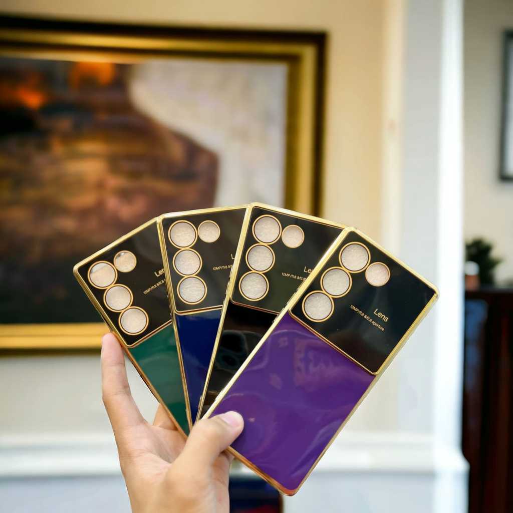 [ Oppo A12 / A16 / A17 / A17K ] SOFTCASE TPU LIST CHROME COLOUR CASE GLOSSY KILAT LENS CAMERA PROTEC