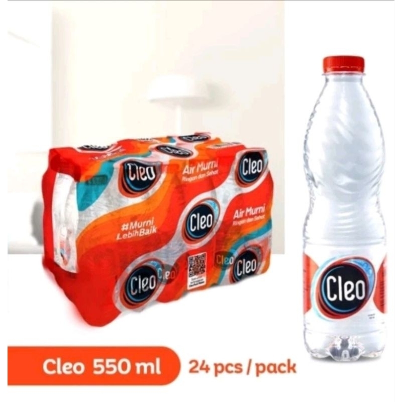 

[550ml] CLEO Air Minum Mineral Water 550ml x 24 pcs/1pack