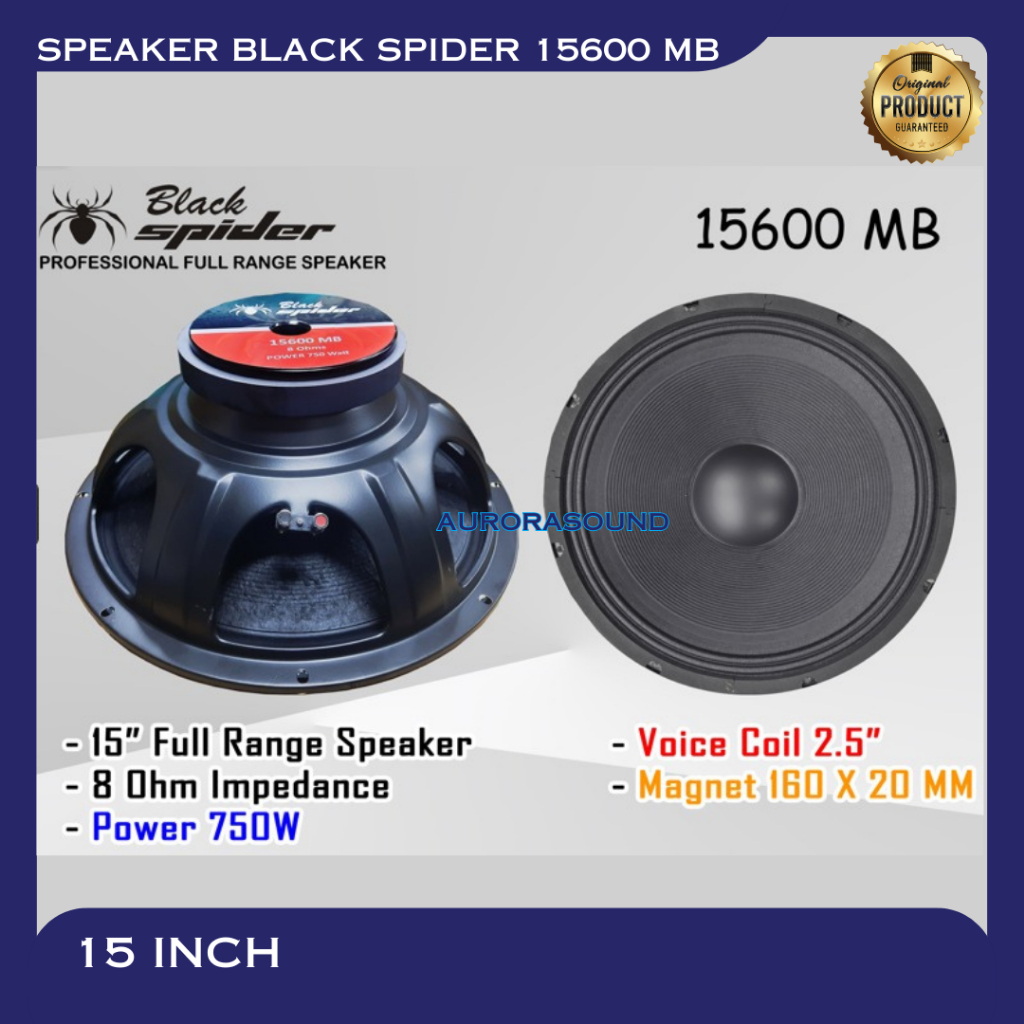 SPEAKER KOMPONEN BLACK SPIDER BS 15600 MB 15 INCH 15IN 15" ORIGINAL BLACKSPIDER