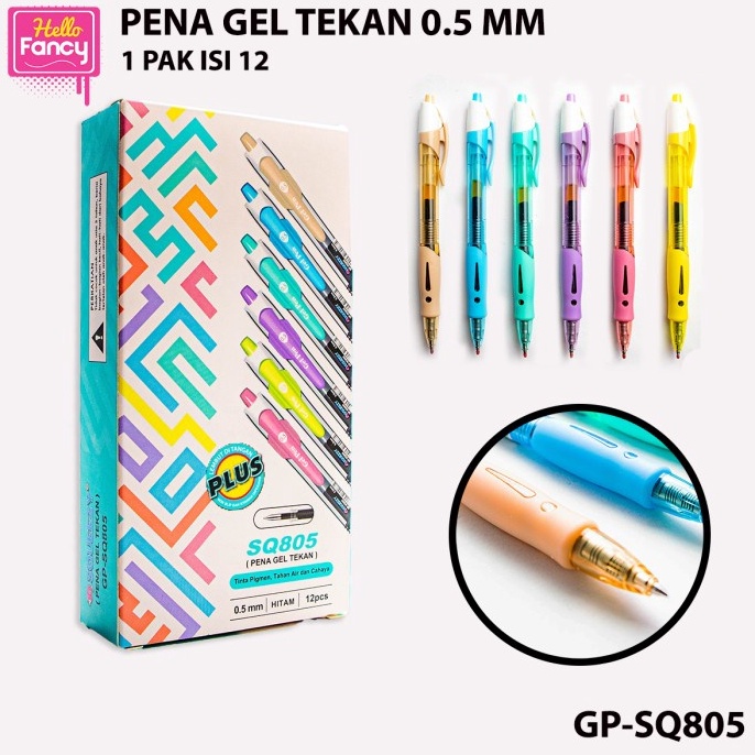 

Special Edition Pulpen Gel Tekan Warna Gel Pen Click Colour SQ 5mm SQ85 1Pck 74