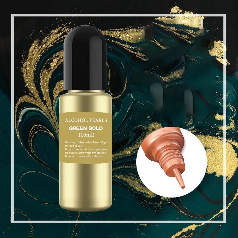 

mh Pewarna Resin Cair Metallic Ink Pearl Alcohol Effect Pment Dye Slime Metallic Diffusion Marble