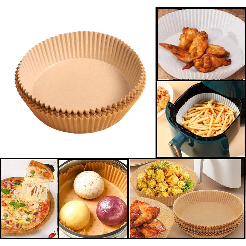Kertas Alas Panggang Air Fryer Oven Microwave Anti Lengket Disposable