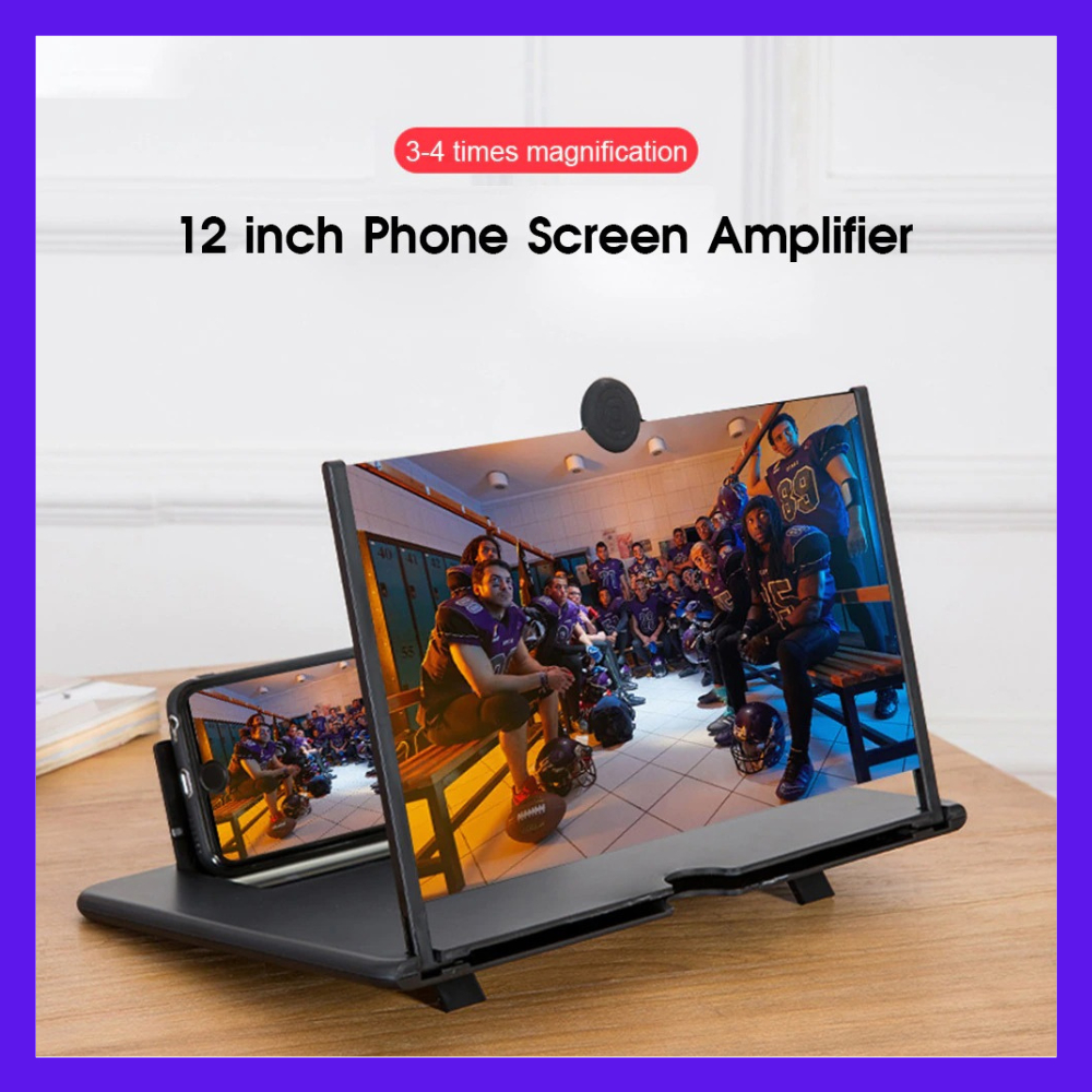 Pembesar Layar HP Smartphone Screen Amplifier 12 Inch Kaca Pembesar Layar F3 Smartphone 3D HD Stand 