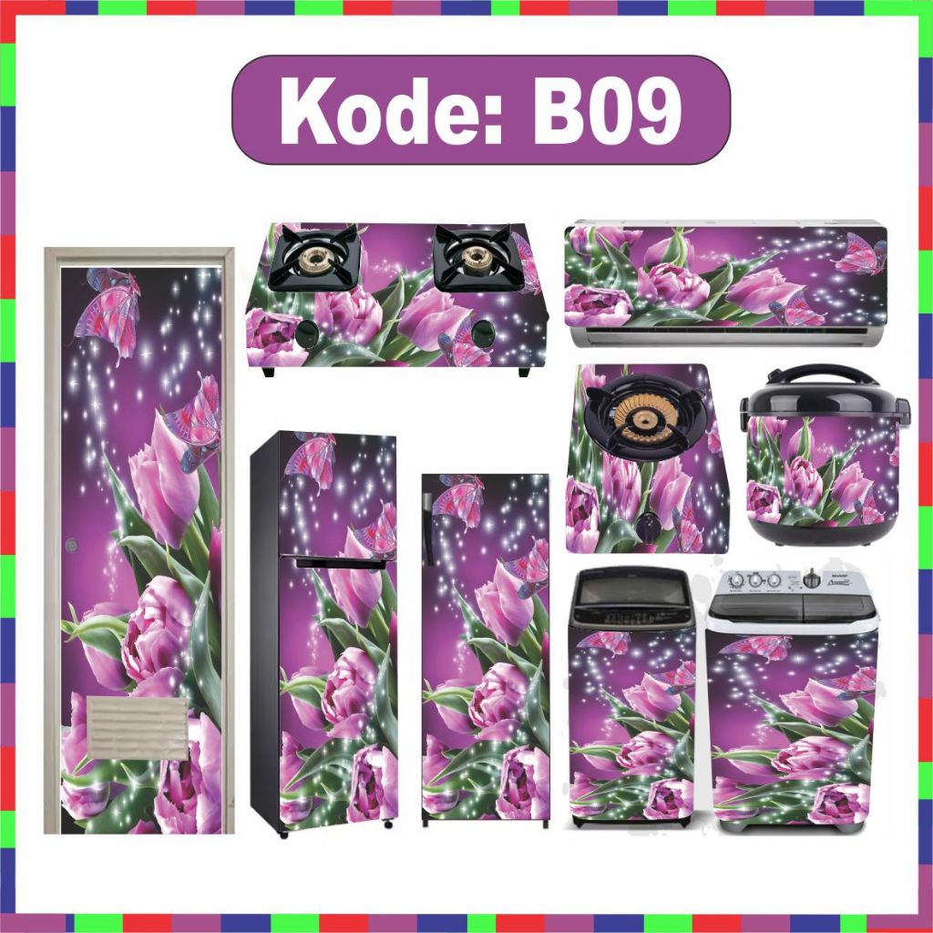

Stiker 1 set Motif Bunga Flower