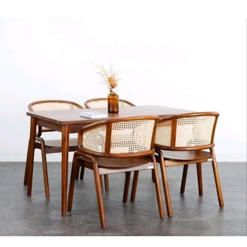 MEJA MAKAN CAFE KURSI CAFE CLEOPATRA ROTAN KAYU JATI | KURSI CAFE ROTAN KURSI ROTAN KURSI CLEOPATRA 