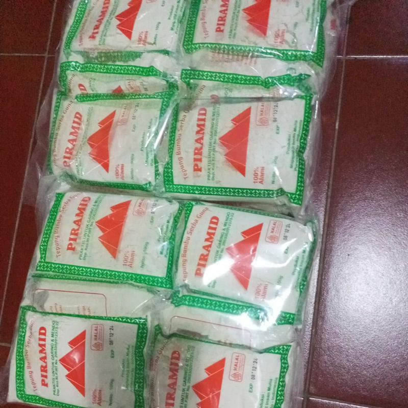 

tepung mendoan piramid 1 ball isi 10 pak