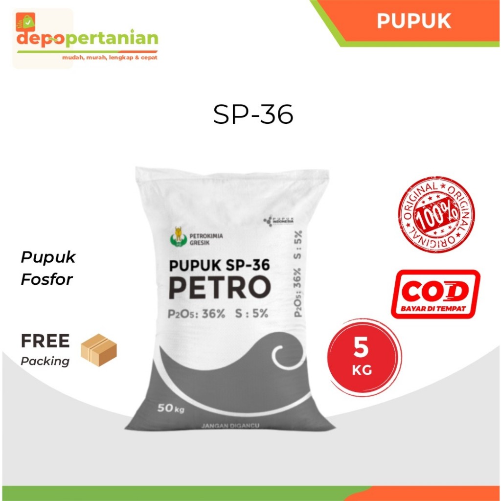 Kampoeng Tani - Pupuk SP-36 Petro Non Subsidi 5 kg Pupuk P205 Fosfor Petrokimia Gresik