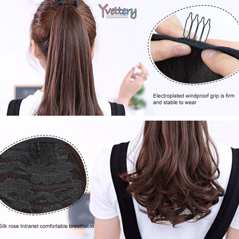 SJD811 packingaman COD Wig Ponytail Wanita  Ikat Rambut Palsu  Anak Dan Kuncir Kuncir Jendak Bahan S