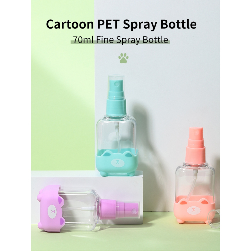 Neng Geulisss Botol Semprot PET Botol Parfum Botol Pump Travel Alat Kosmetik Karakter Lucu 100ml 70M