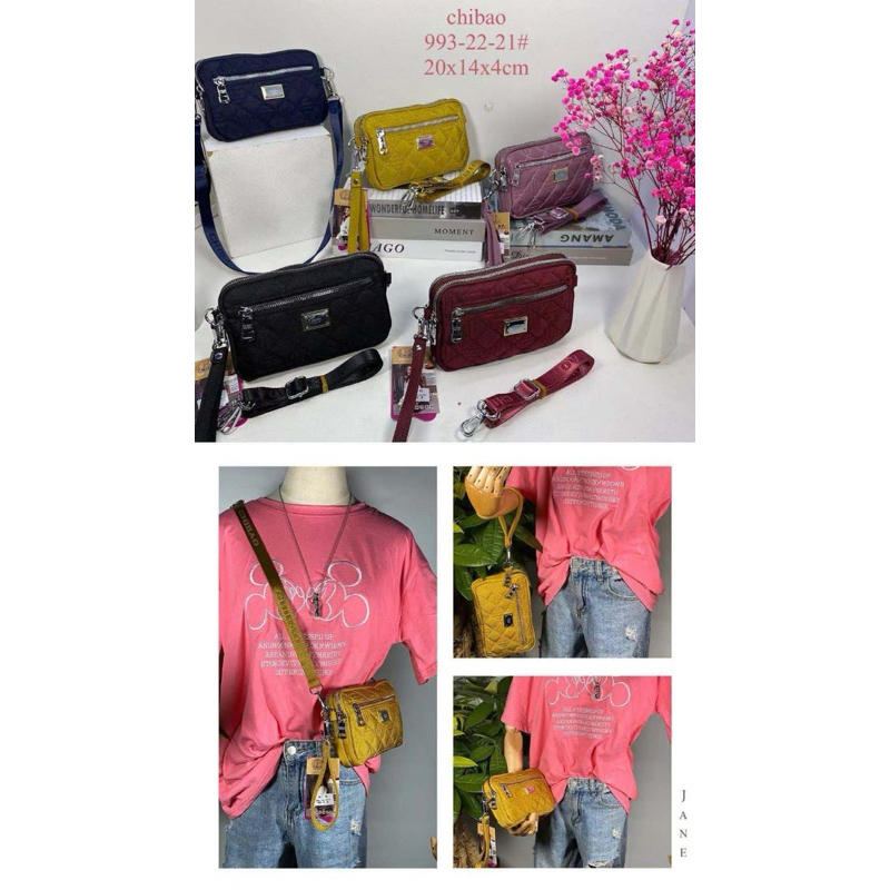 tas selempang chibao 993- 22 kanvas import