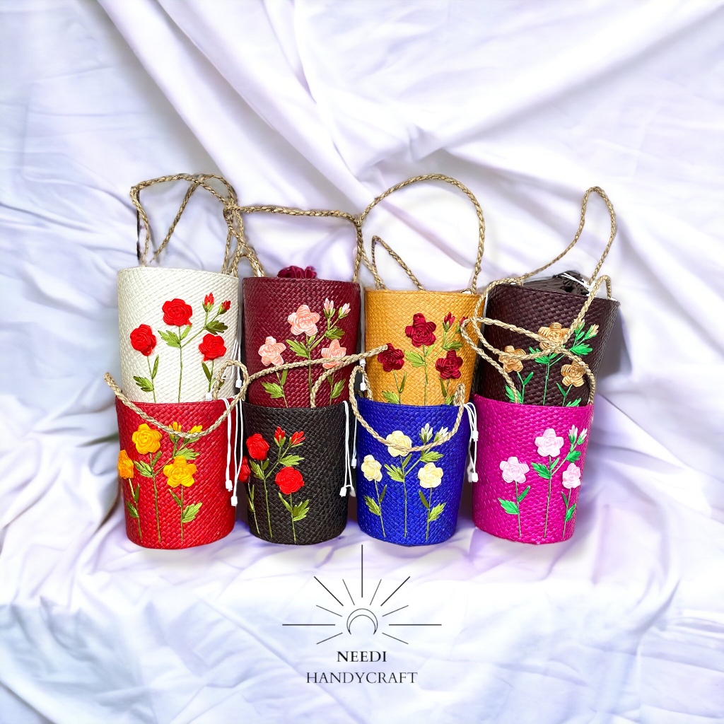 Needi Tas Anyam Elena Polos Parcel Anyaman Tas Parcel Tas Hampers Hantaran Tas Souvenir