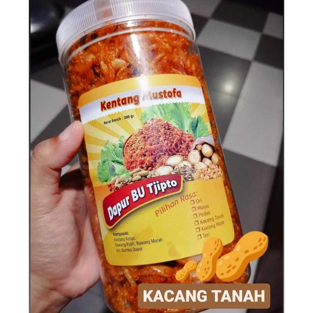 

KENTANG MUSTOFA PLUS KACANG TANAH DAPUR BU TJIPTO | 300 gr HOMEMADE | Kering Kentang Kacang Tanah | Kentang balado kualitas premium Kacang tanah | kentang dan kacang tanah | kentang musthofa