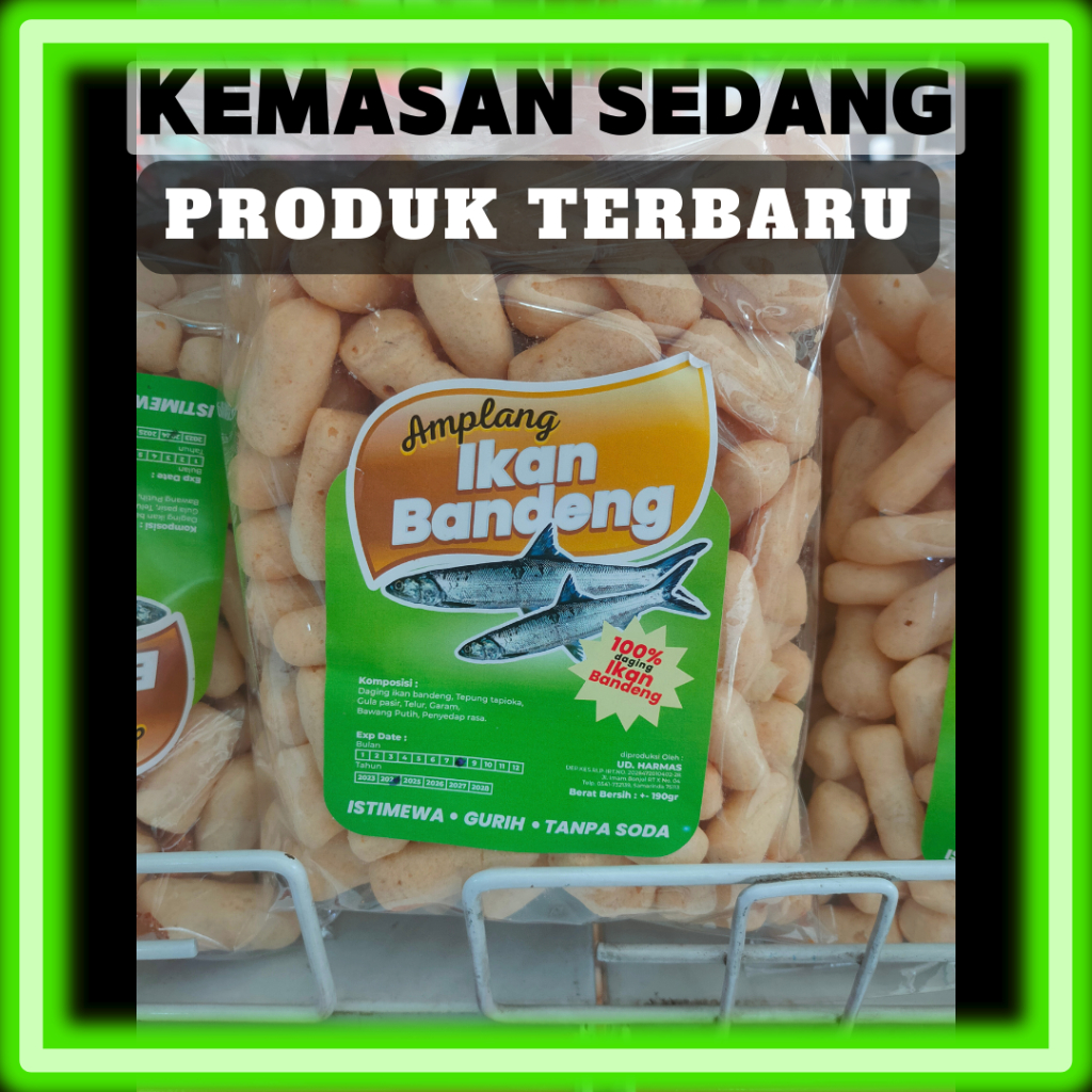 

Amplang Ikan Bandeng (190gr) Kuku Macan + Gratis Dus Untuk Packing