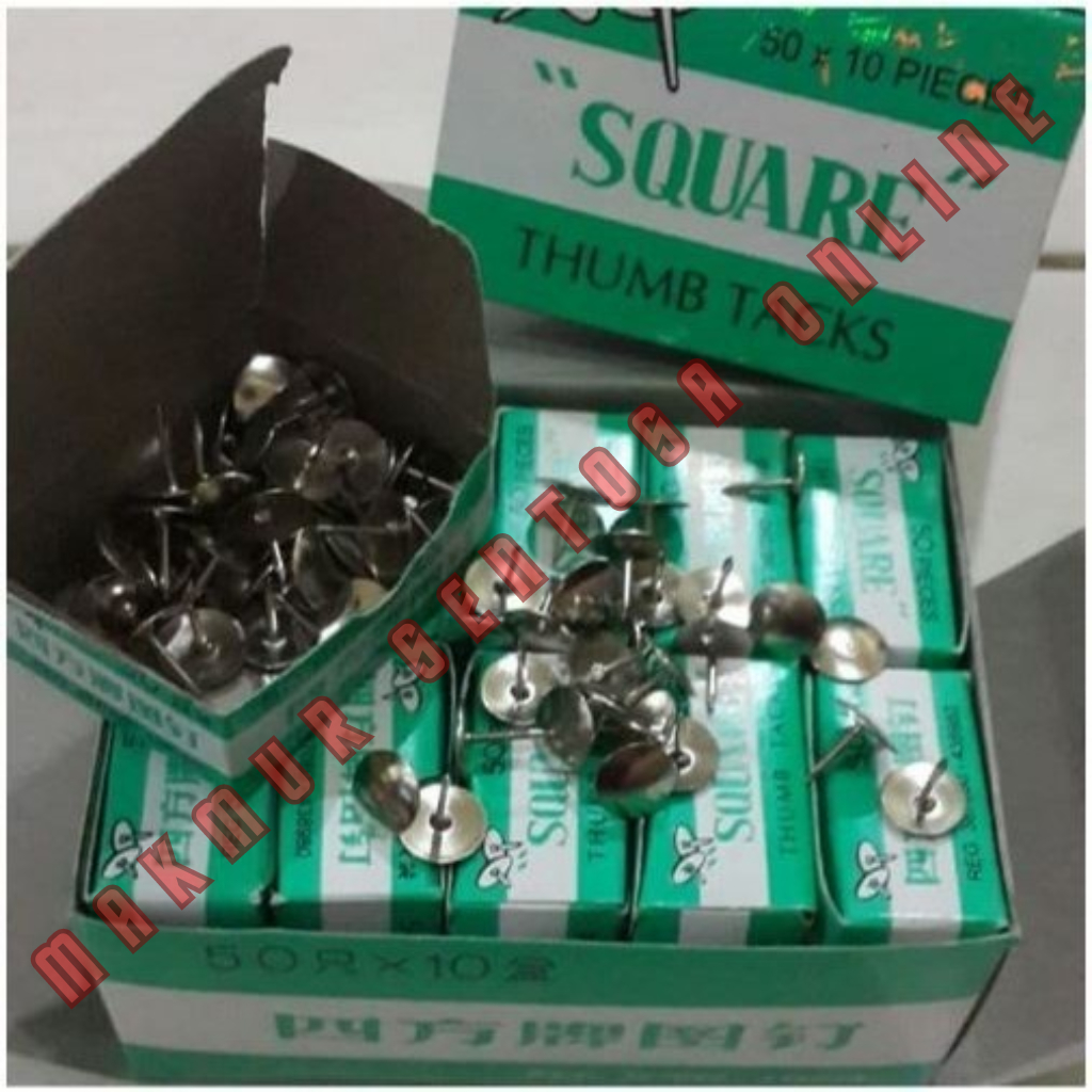 

THUMB TACKS PAKU PAYUNG KECIL SQUARE ALAT RUMAH TANGGA SOUVENIR MURAH