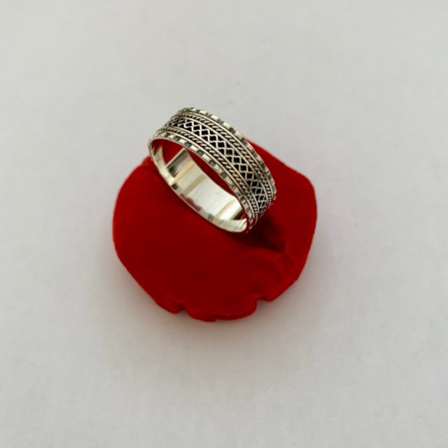 Cincin Perak Bakar 925 - Unisex - Kode C1
