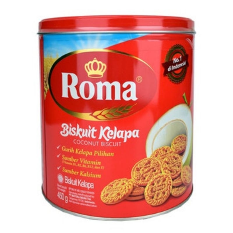 

ROMA BISCUIT KELAPA KALENG 345GR