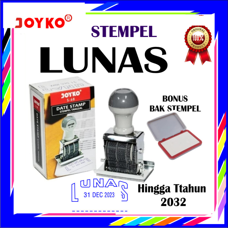 

STEMPEL LUNAS & TANGGAL S-68 JOYKO FAKTUR BON KWITANSI TOKO KANTOR