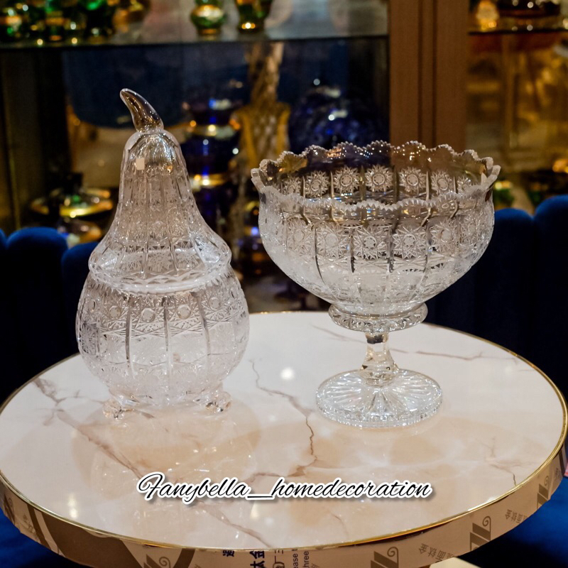 Pajangan Meja Keramik Kristal SOGA Asli Mewah Berkilau Import Kristal  Dekorasi Rumah/ FANYBELLA