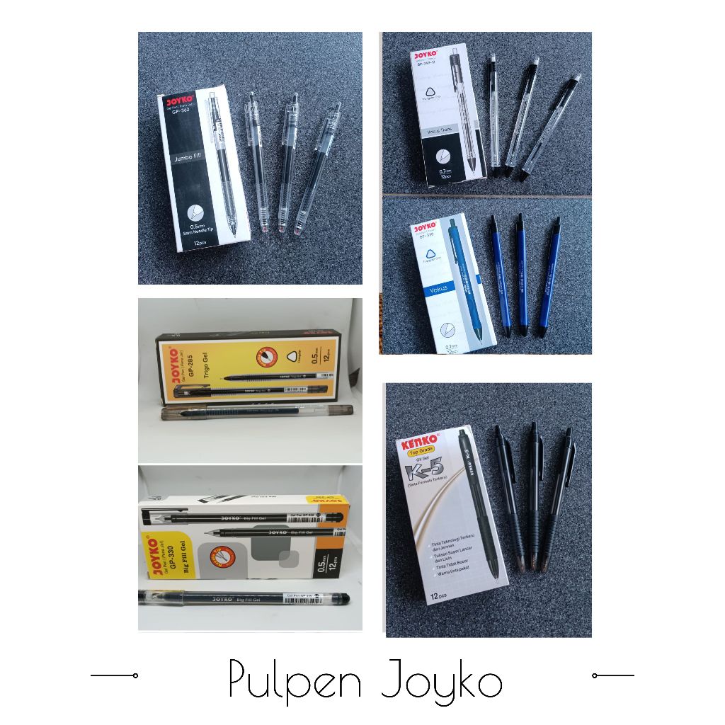 

ALAT TULIS PULPEN JOYKO K-5 GP BP 285 330 338 349 362 1 PAK ISI 12 PCS