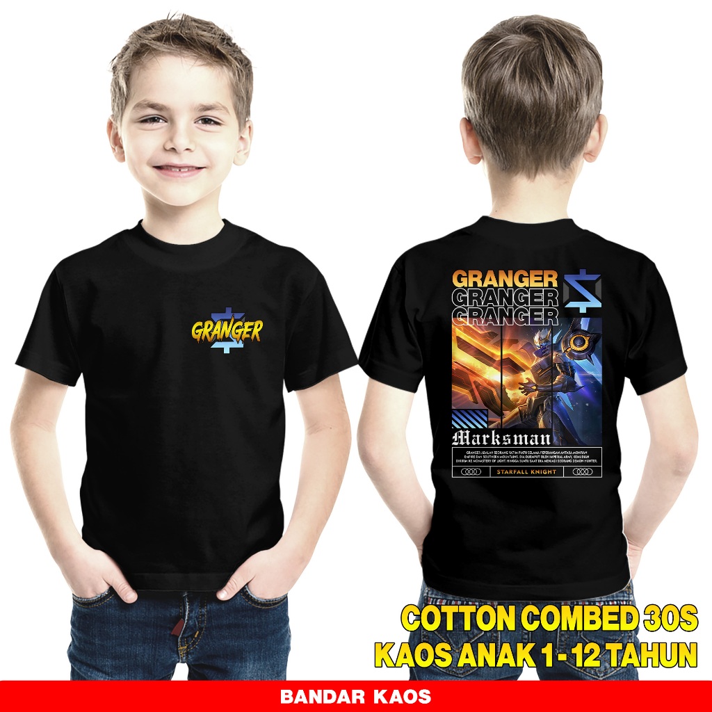 Bandar Kaos Mobile Legend Anak Usia 1 Tahun Sampai 12 Tahun - Kaos Anak ML Granger Starfall Knight -