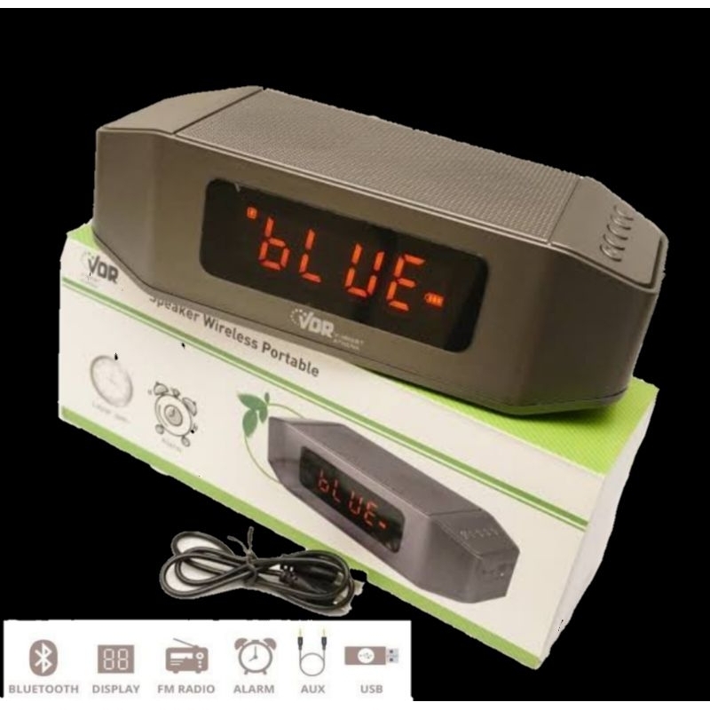 JAM DIGITAL MOBIL/MEJA/KAMAR dengan Speaker ALARM dan Bluetooth SPEAKER ASLI STEREO dari VDR 3900BT 