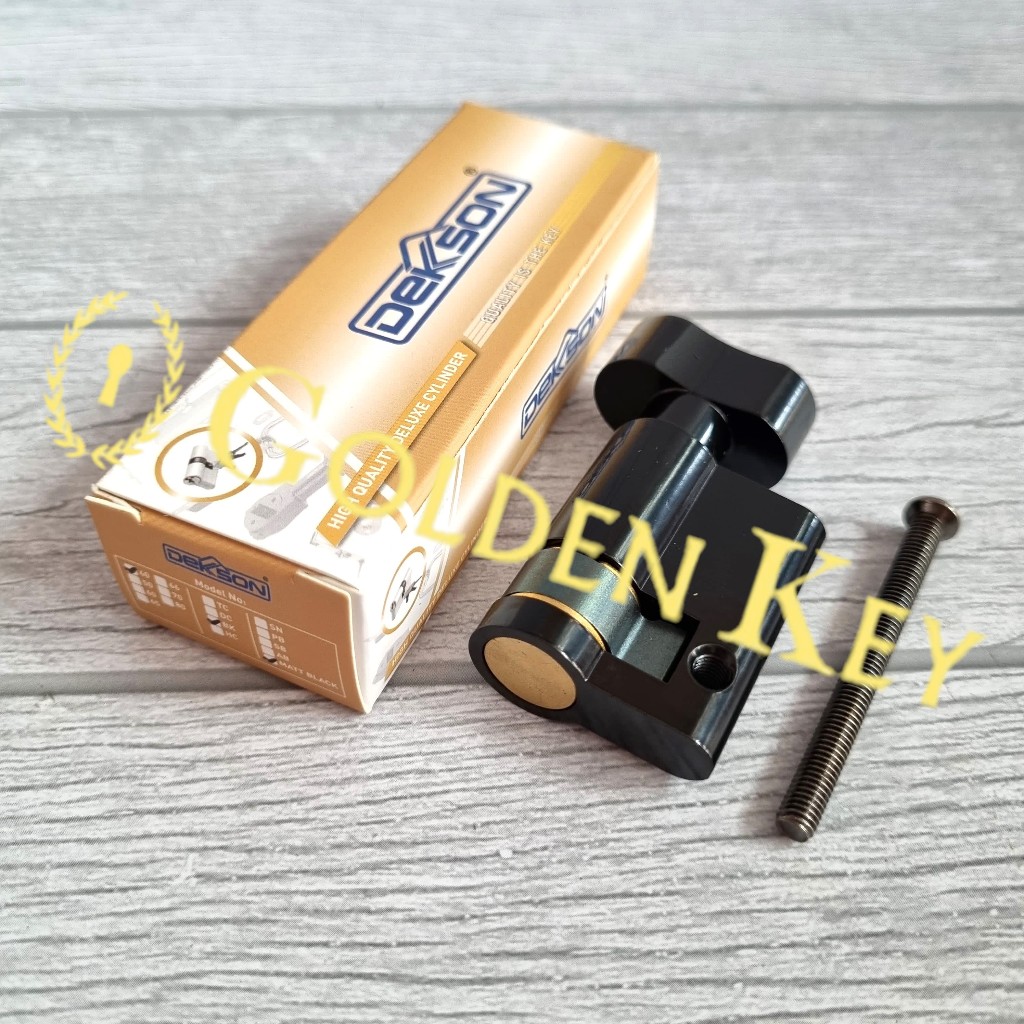 Cylinder Dekkson Dekson CYL TC HC DL 40 MM Black Hitam 40MM 4 CM 4cm Kunci Silinder Pintu Knob Kayu