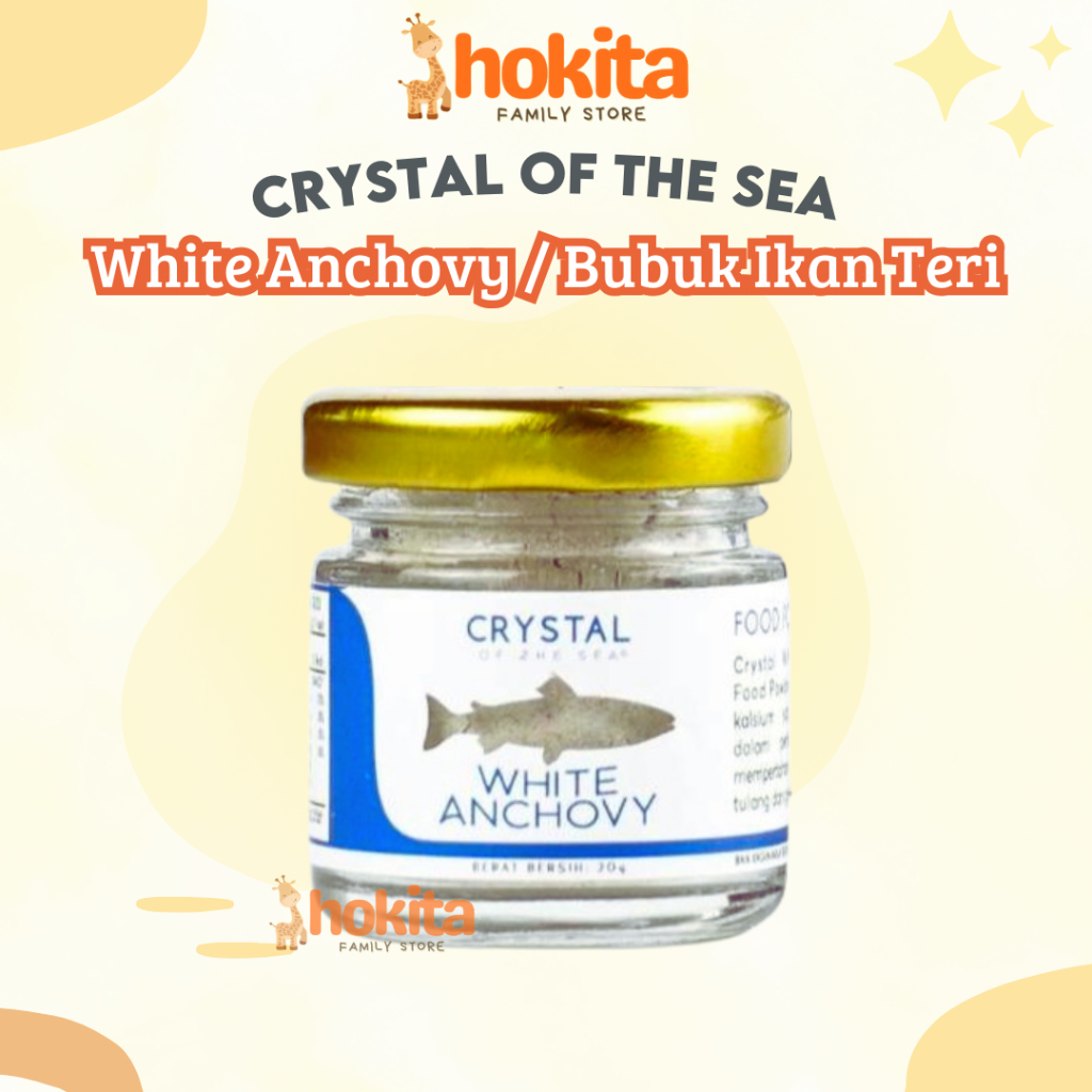 

Crystal of the Sea BPOM Certified White Anchovy Powder / Bubuk Ikan Teri Nasi / Whitebait 20gr