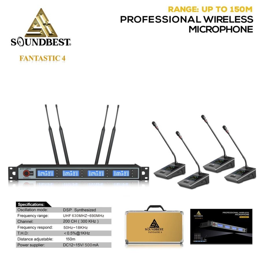 Mic Meja Wireless Conference Soundbest Fantastic 4 Mic Meja Original