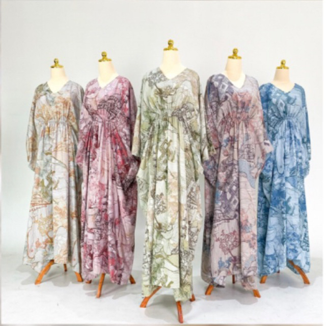 Kaftan Lebaran 2024 / kaftan mewah motif