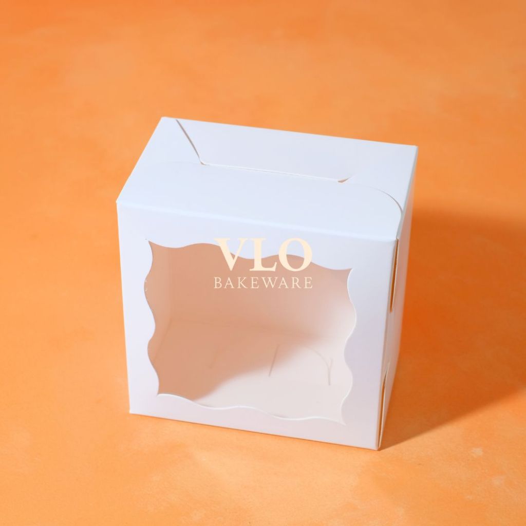 Kotak kue | box cupcake | dus cupcake premium putih polos korea