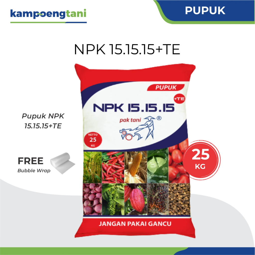 Kampoeng Tani - Pupuk NPK 15.15.15 + TE Pak Tani 25 Kg