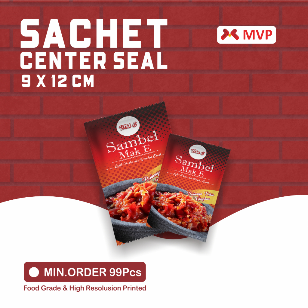 

KEMASAN MAKANAN SACHET CENTER SEAL -9x12cm