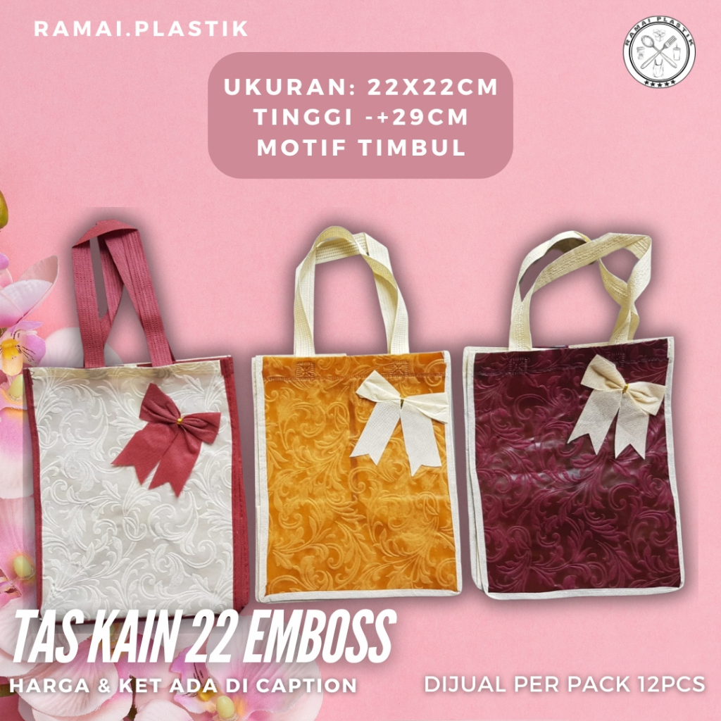 

Tas kain dus 22 emboss tas kain timbul