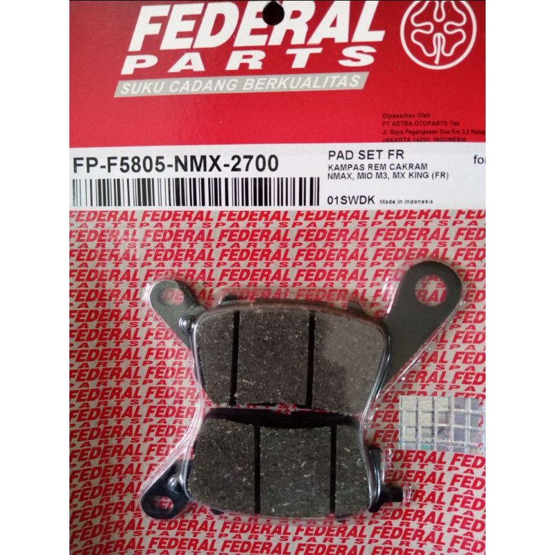 KAMPAS REM CAKRAM DEPAN FEDERAL MOTOR YAMAHA NMAX,MIO M3,MX KING
