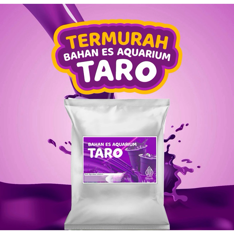 

Bahan Es Aquarium Bubuk Minuman Taro
