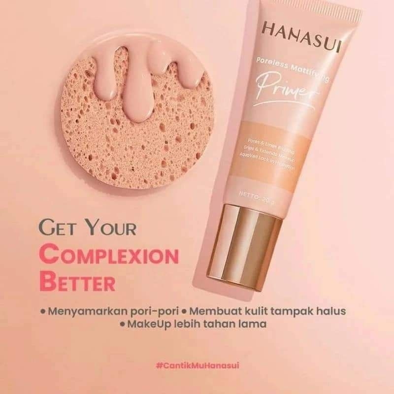 Hanasui Primer || Poreless Mattifying Primer Hanasui