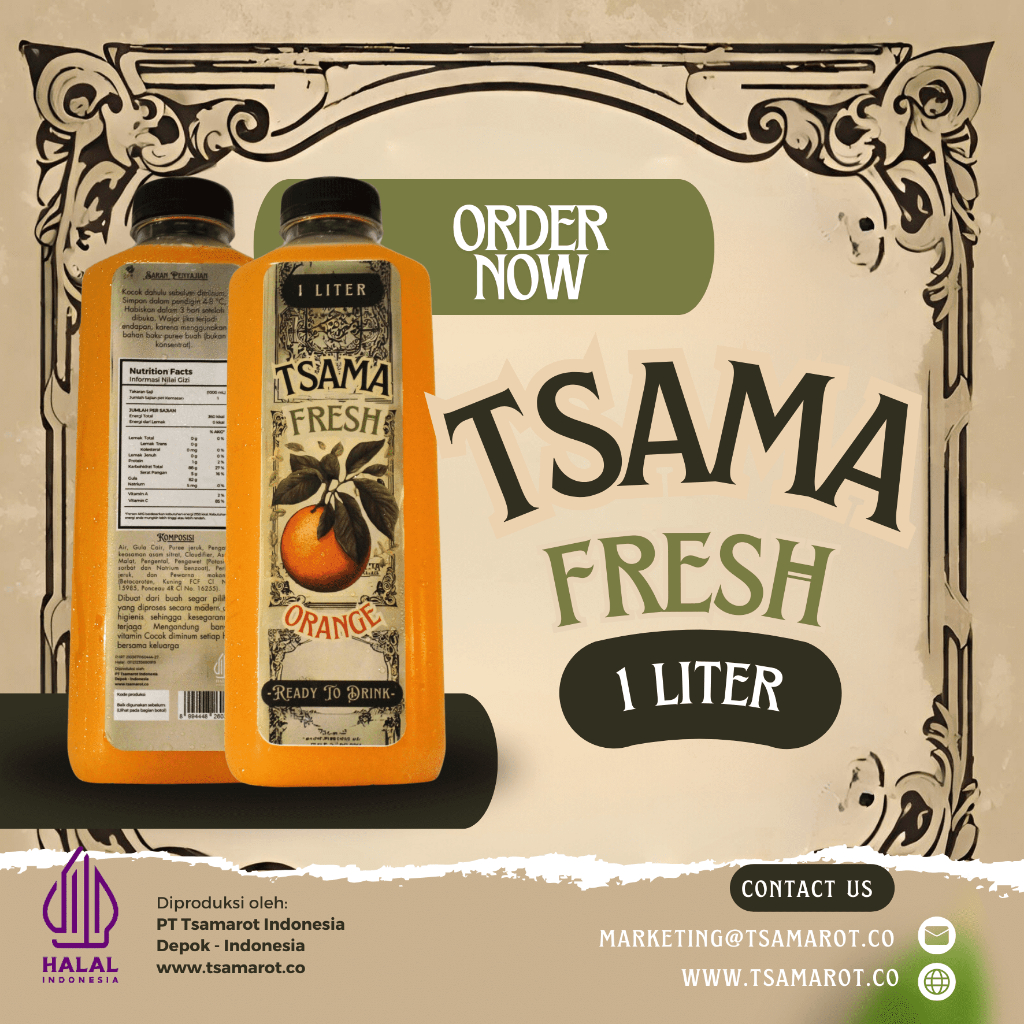 

Tsama Fresh- Orange Juice 1L- Jus Jeruk - Juice - 1L