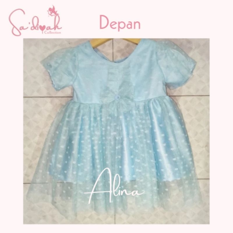 Alina Dress - Gaun Bayi Skyblue - Sadiyah Collection