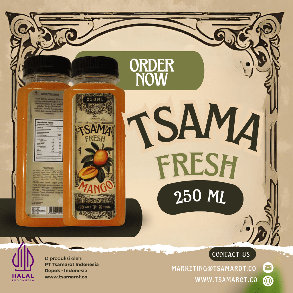 

Tsama Fresh- Orange Juice 250 mL - Jus Jeruk - Juice - 250 mL