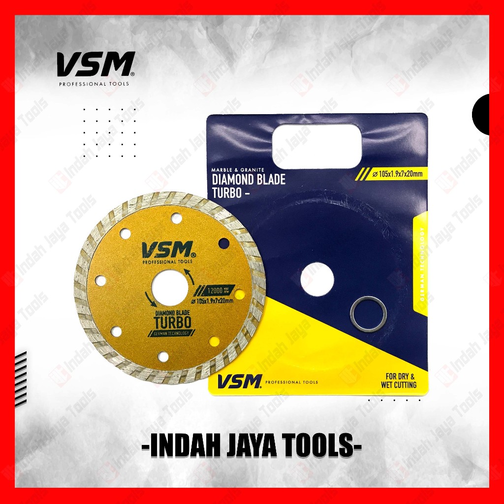 VSM Diamond Wheel TURBO 105 mm Mata Pisau Potong Keramik Granit Blade