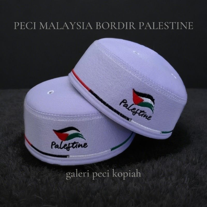 galeri PECI KOPIAH MALAYSIA ORIGINAL BORDIR PALESTINA /SONGKOK PREMIUM ANAK /DEWASA TOPI TERMURAH BE