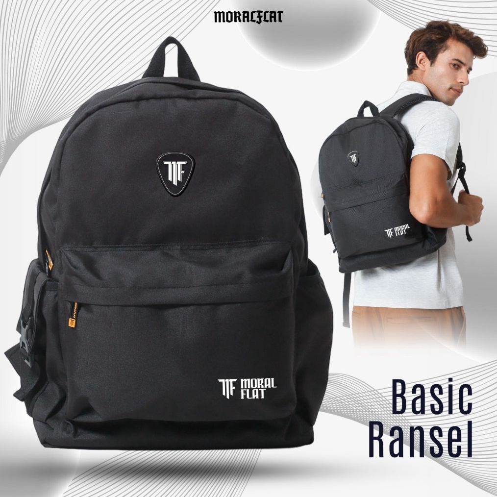 Bisa COD Moral Flat OfficialTas RanselBackpackBlack Series