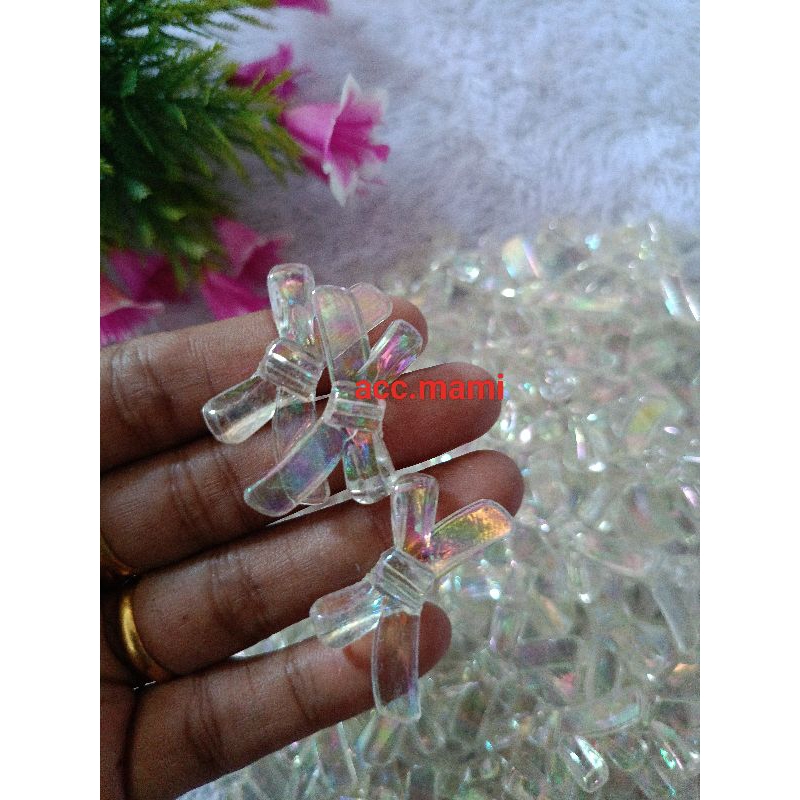 MANIK PITA BENING AB TRANSPARAN MOTE PITA PELANGI