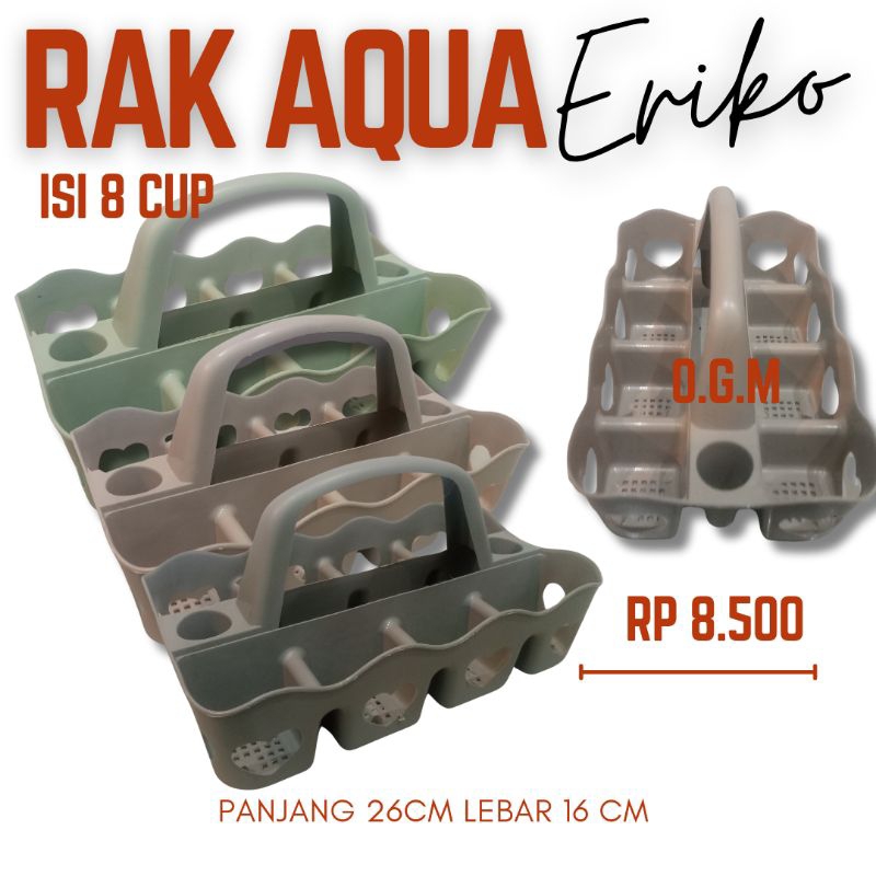 RAK AQUA ISI 8 MURAH / TEMPAT AQUA GELAS