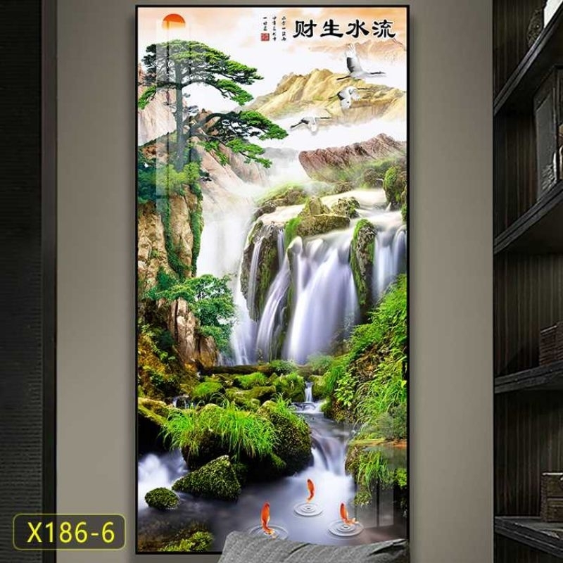 lukisan pemandangan gunung porcelain diamond 5d / lukisan pemandangan