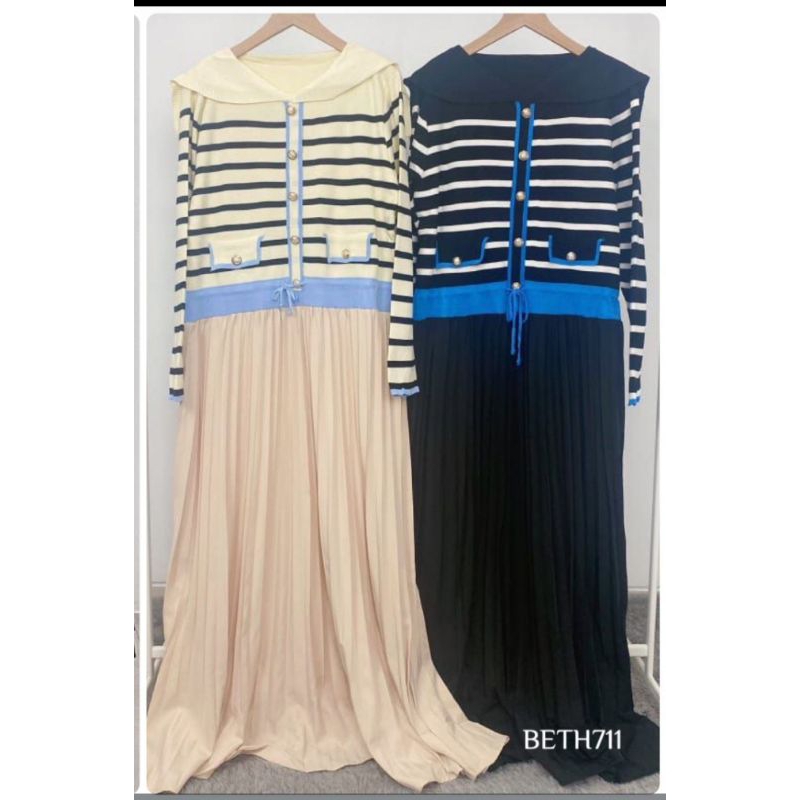 Long Dress Knit Import Premium