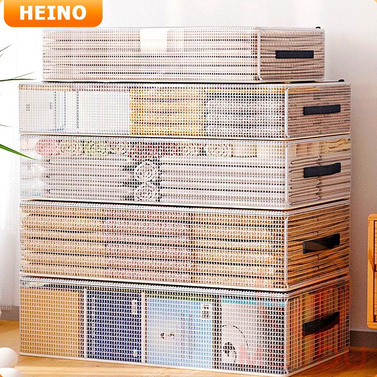 Siap Kirim HEINO Di Bawah Tempat Tidur Kotak Penyimpanan Dapat Dilipat Organizer Box Kapasitas Ekstr