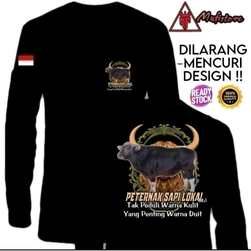 KAOS TANGAN PANJANG PETERNAK SAPI LOKAL BALI