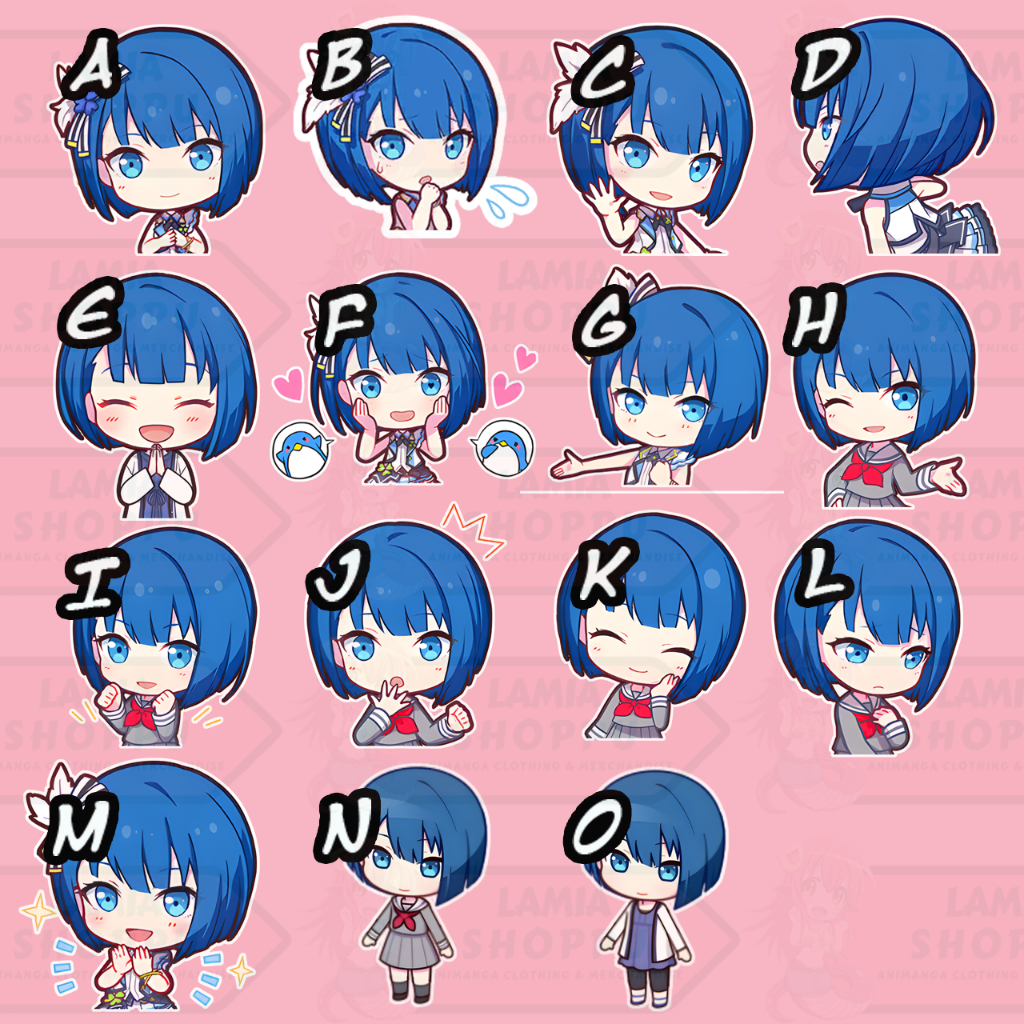 Sticker Project Sekai Haruka Chibi | Stiker Vinyl Kiritani Haruka Chibi Waifu | Stiker Anime Haruka 