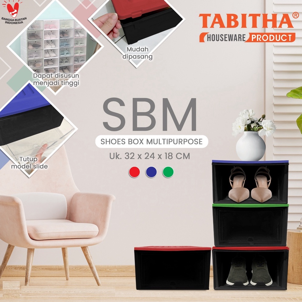 Telah Hadir Tabitha Box Sepatu  Rak Sepatu Tumpuk  Box Penyimpanan Tumpuk Serbaguna Minimalis Shoes 
